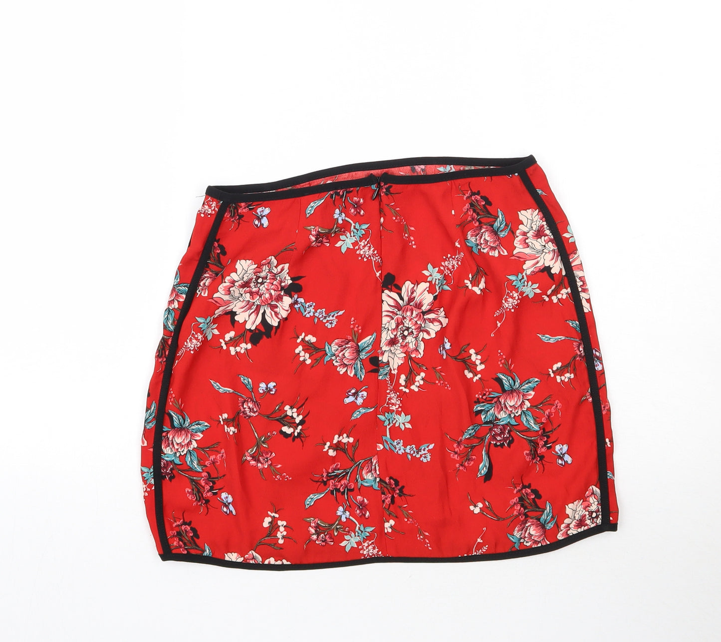 River Island Womens Red Floral  Mini Skirt Size 12