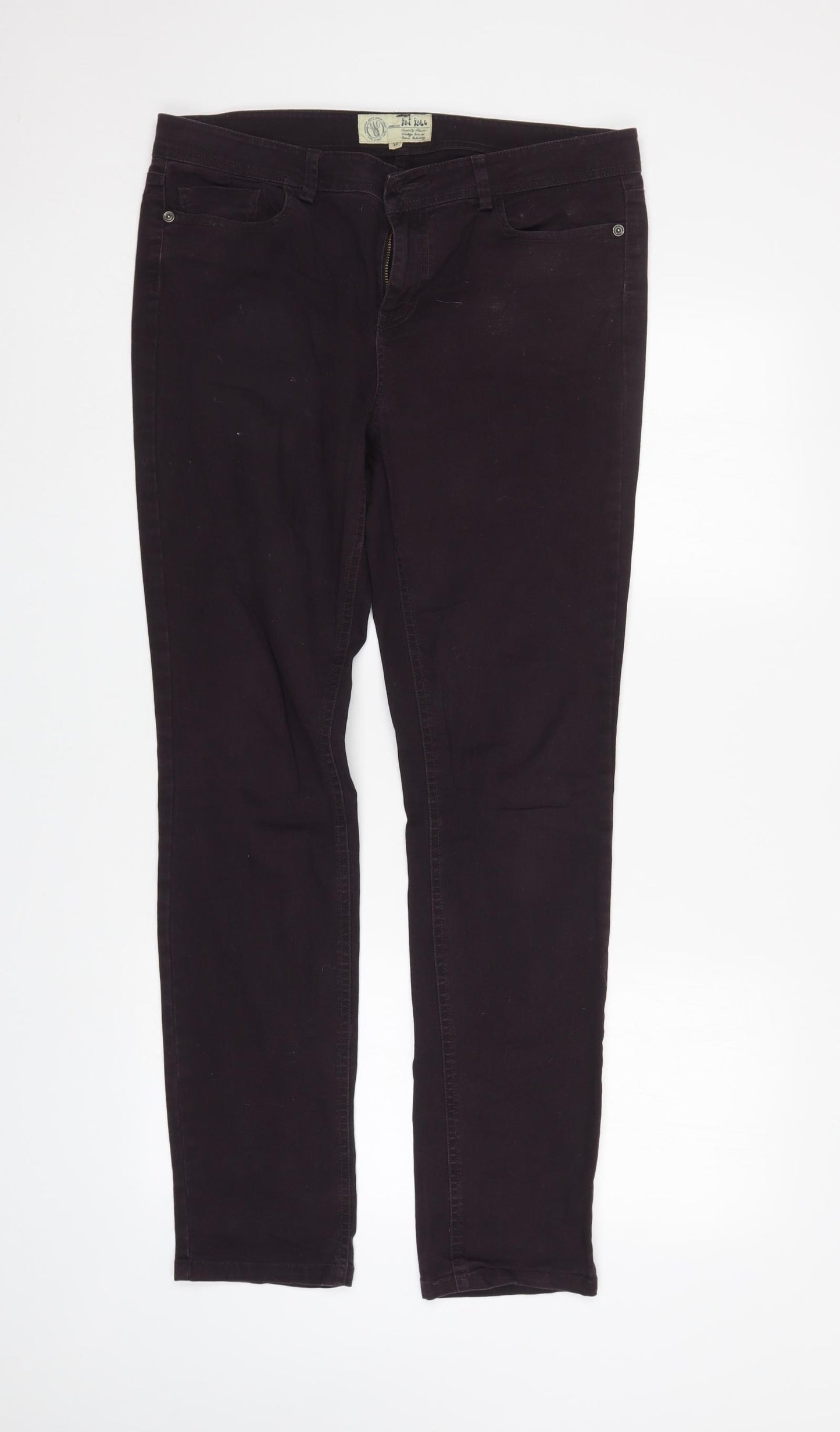 Fat Face Womens Purple   Straight Jeans Size 12 L31 in