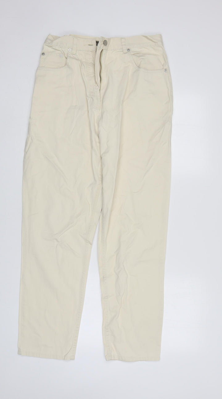 R I Clothing Womens Ivory   Straight Jeans Size 14 L29 in