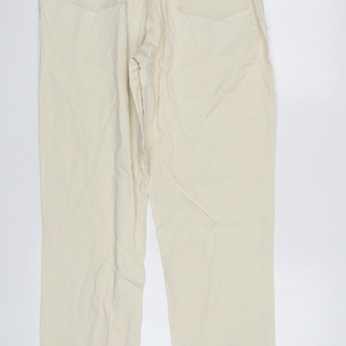 R I Clothing Womens Ivory   Straight Jeans Size 14 L29 in