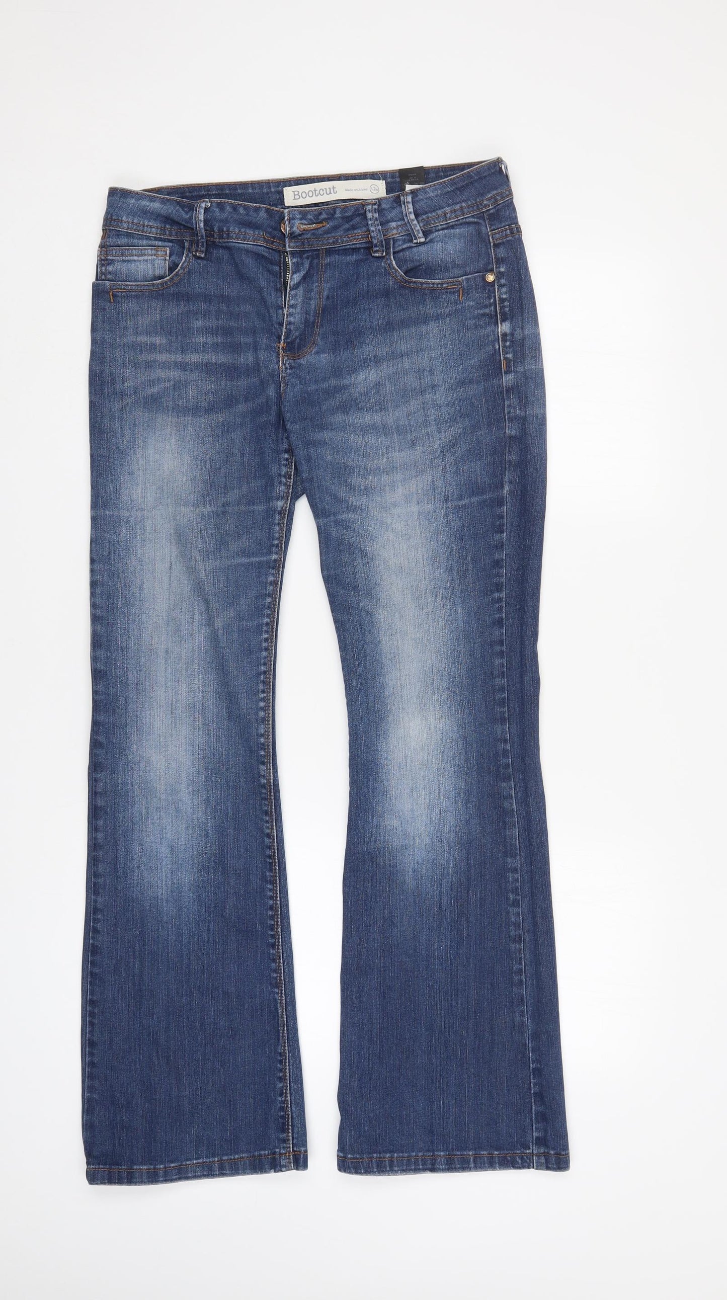 NEXT Womens Blue   Bootcut Jeans Size 12 L31 in