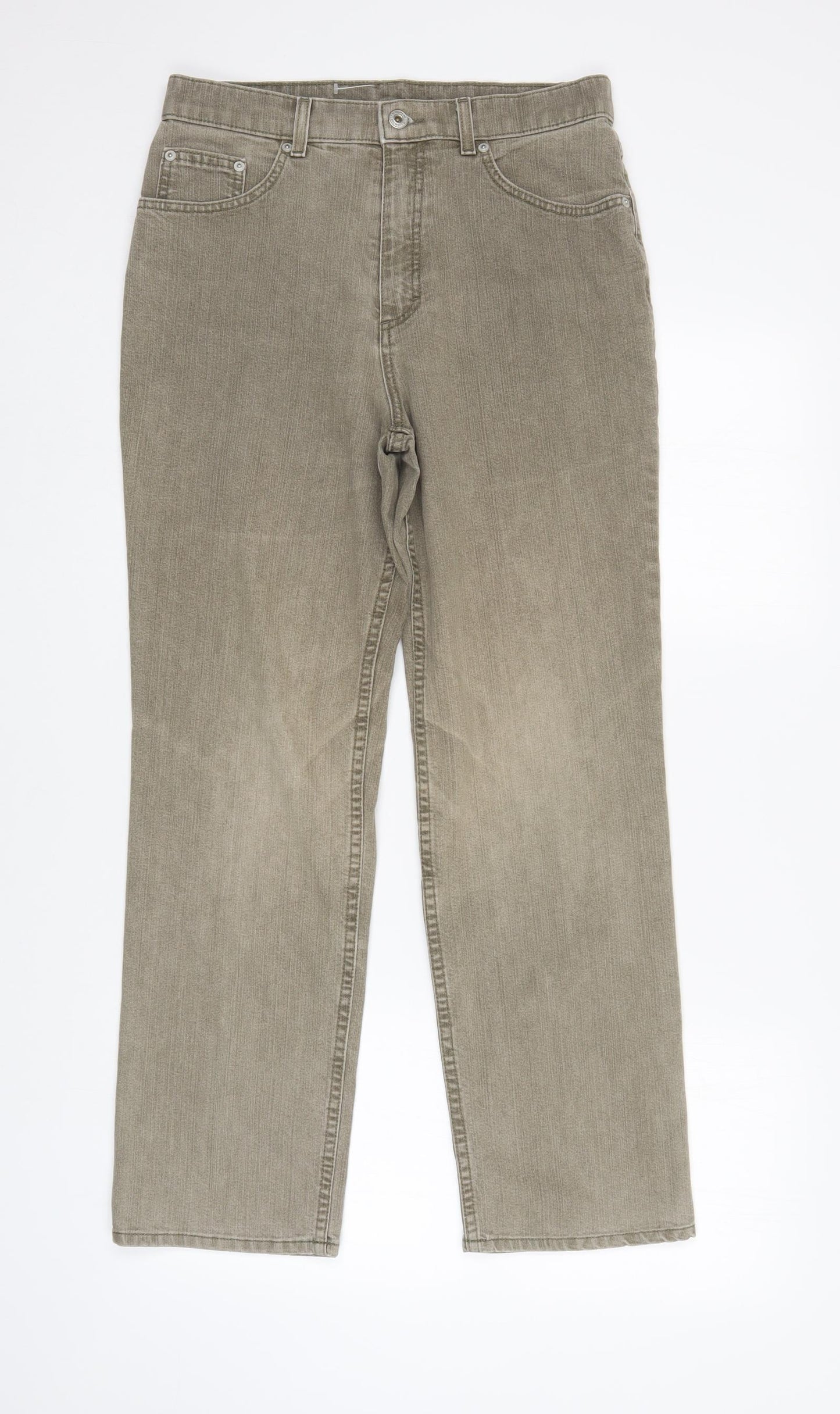 Marks & Spencer Womens Beige   Straight Jeans Size 12 L28 in