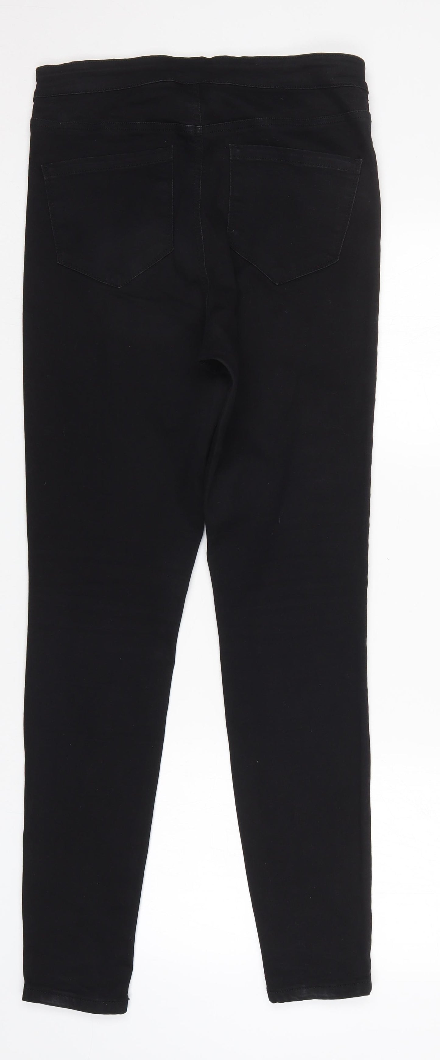 Denim & Co. Womens Black   Tapered Jeans Size 14 L29 in