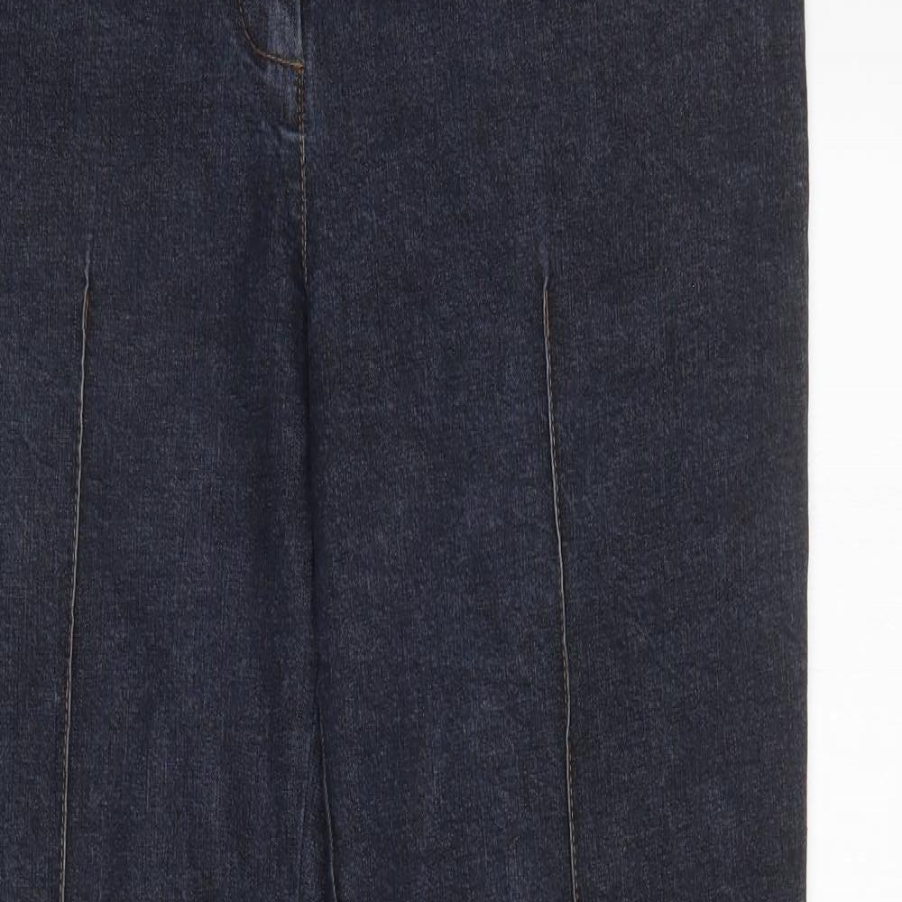 NEXT Womens Blue   Wide-Leg Jeans Size 14 L31 in