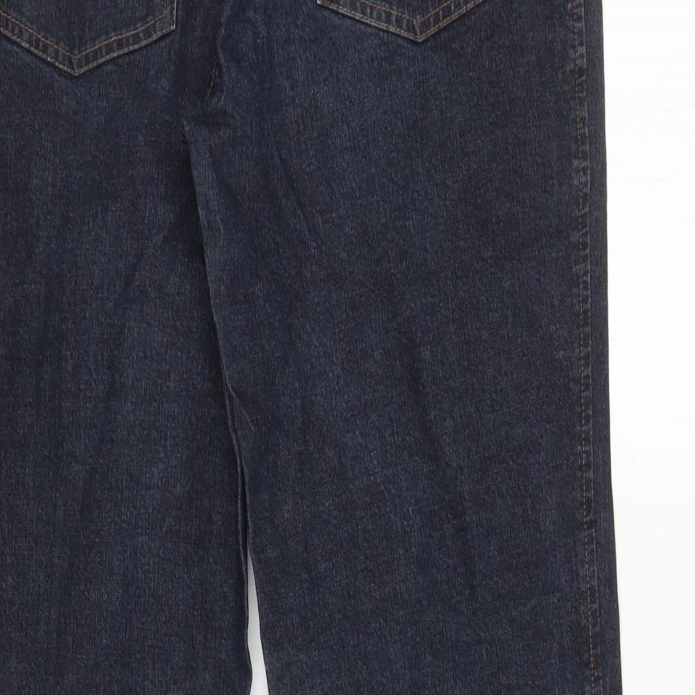 NEXT Womens Blue   Wide-Leg Jeans Size 14 L31 in