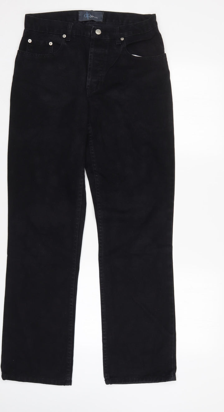 DP Denim Womens Black   Flared Jeans Size 12 L32 in