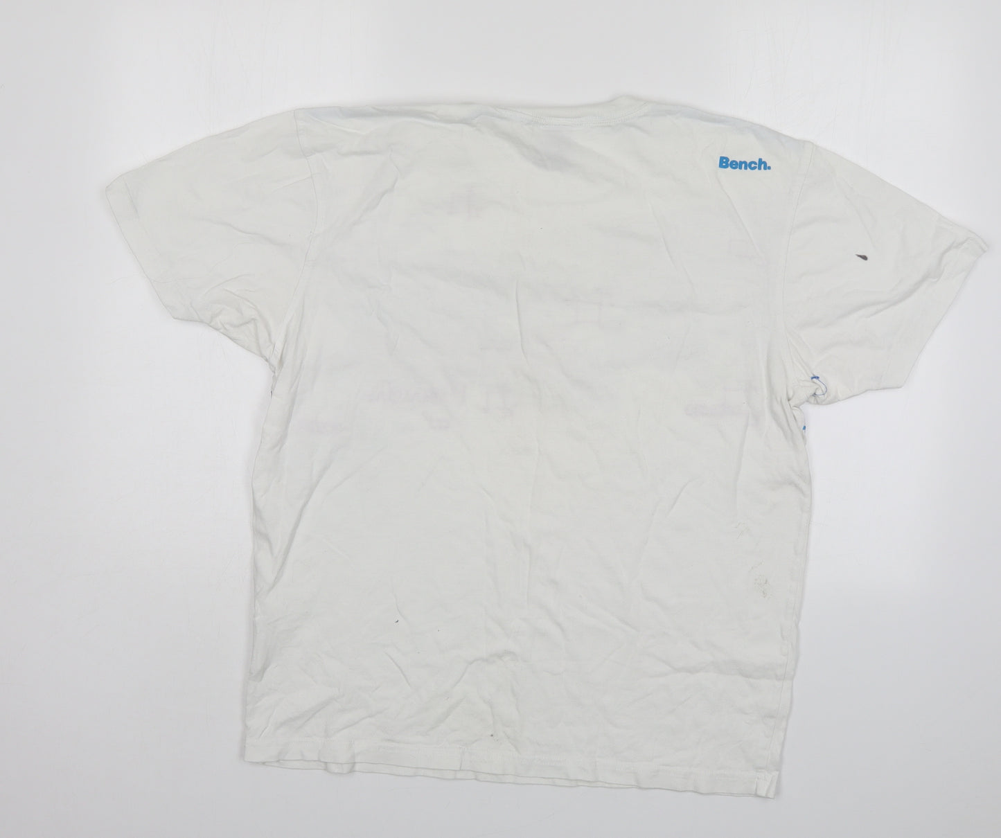 Bench Mens White    T-Shirt Size L