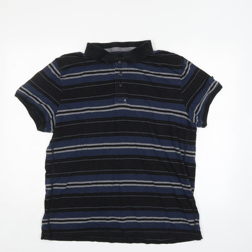 FFP Factory Mens Multicoloured Striped   Polo Size XL