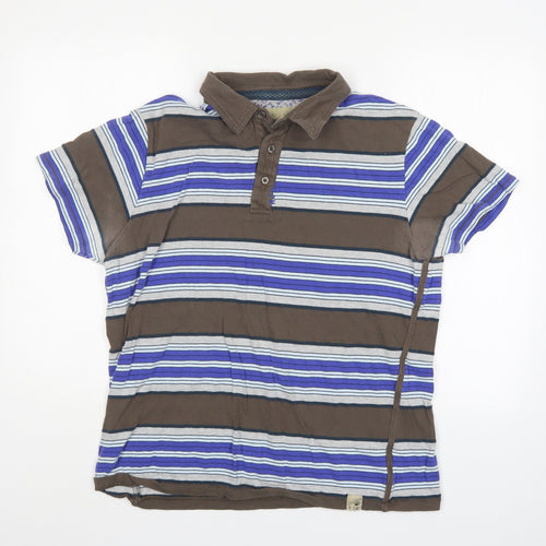 John Rocha Mens Multicoloured Striped   Polo Size L