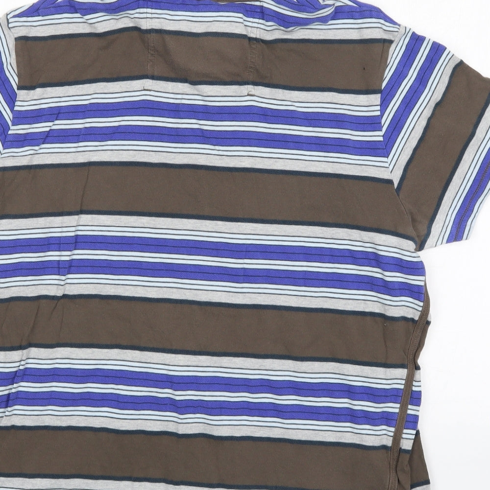 John Rocha Mens Multicoloured Striped   Polo Size L