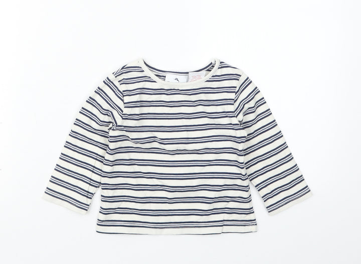 Tommy Bahama Blue Striped Basic T-Shirt Size 9-12 Months