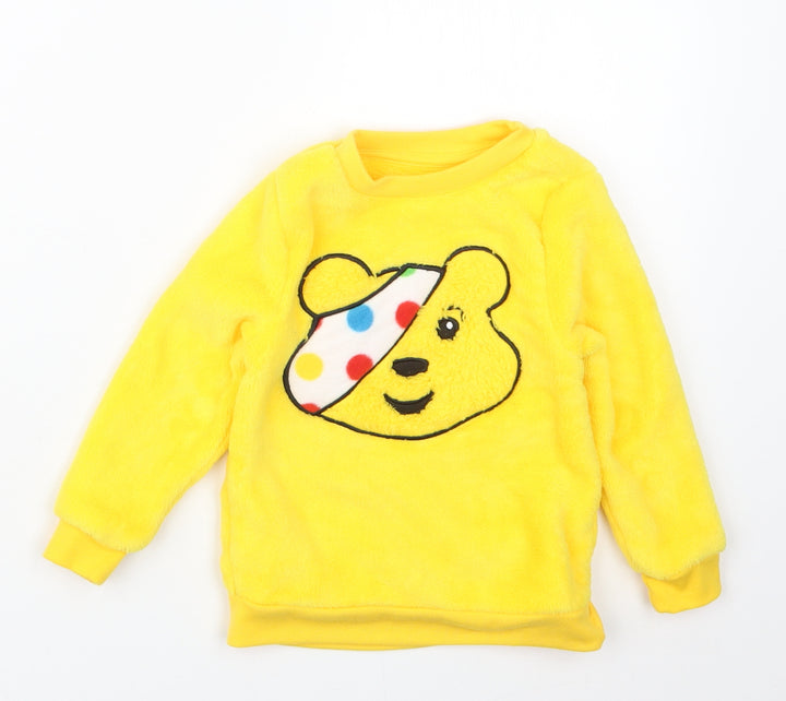 George Baby Yellow Geometric Babydoll Pyjama Top Size 12-18 Months - Pudsey