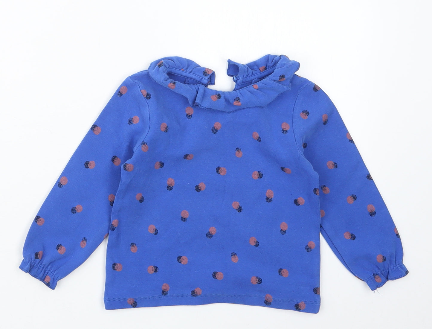 NEXT Girls Blue Geometric  Pullover Jumper Size 12-18 Months