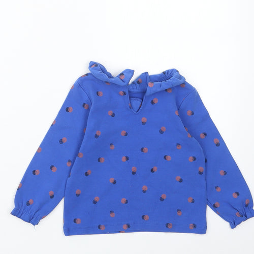 NEXT Girls Blue Geometric  Pullover Jumper Size 12-18 Months