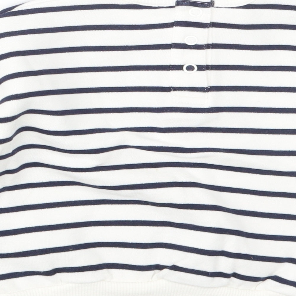 F&F Girls Blue Striped  Pullover Jumper Size 12-18 Months