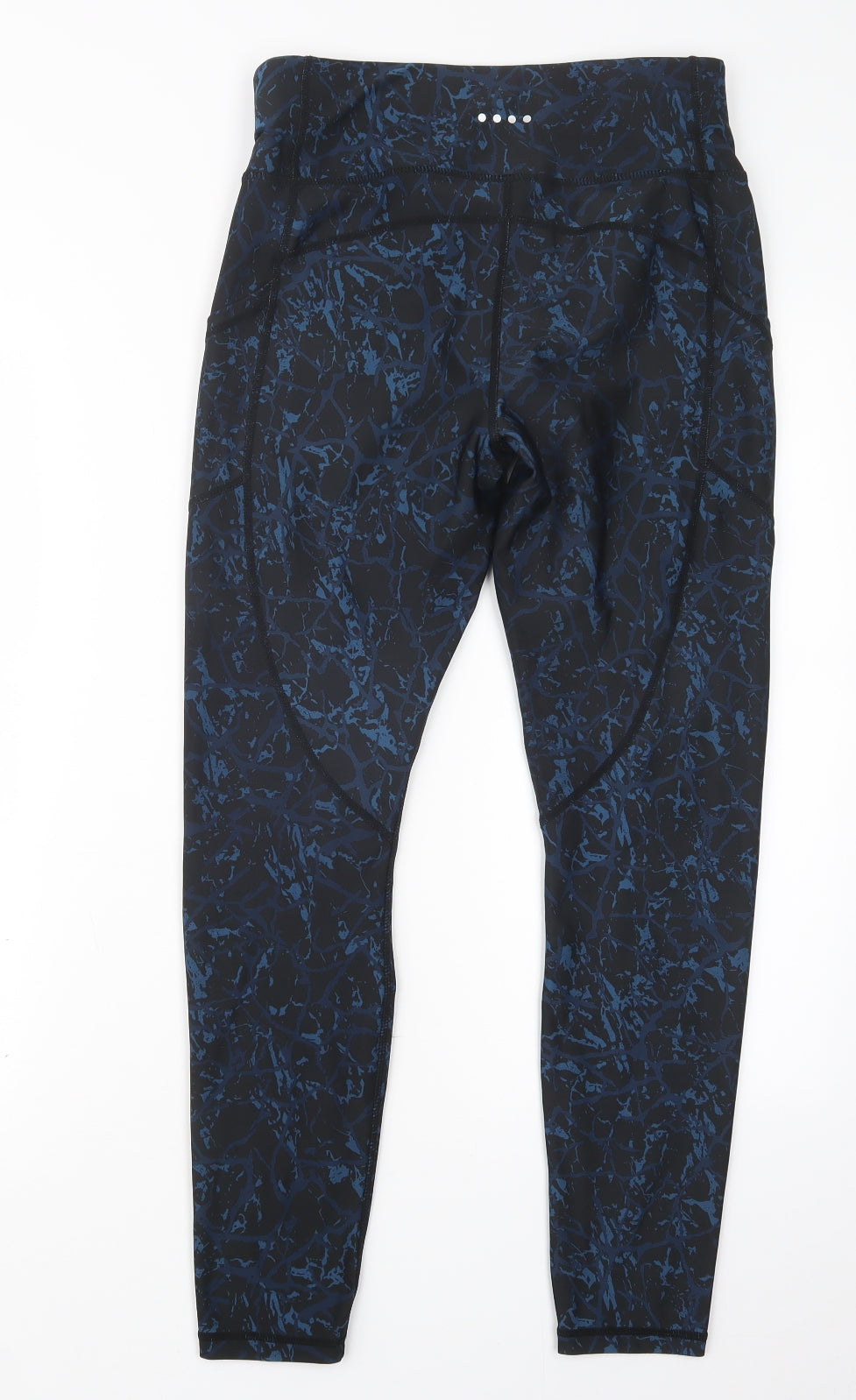 Matalan Womens Blue Geometric  Capri Leggings Size 12 L27 in