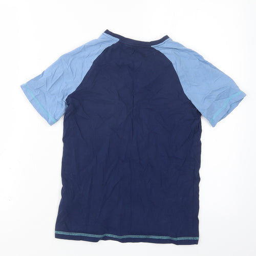 Marks and Spencer Boys Blue Geometric   Pyjama Top Size 10-11 Years