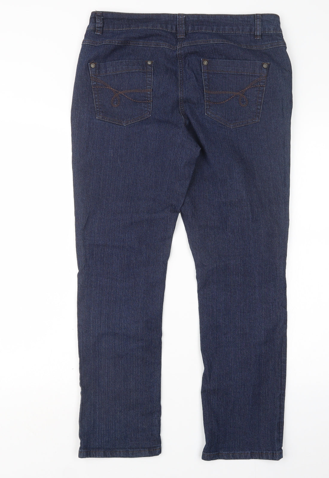 Debenhams Womens Blue  Denim Straight Jeans Size 14 L26.5 in