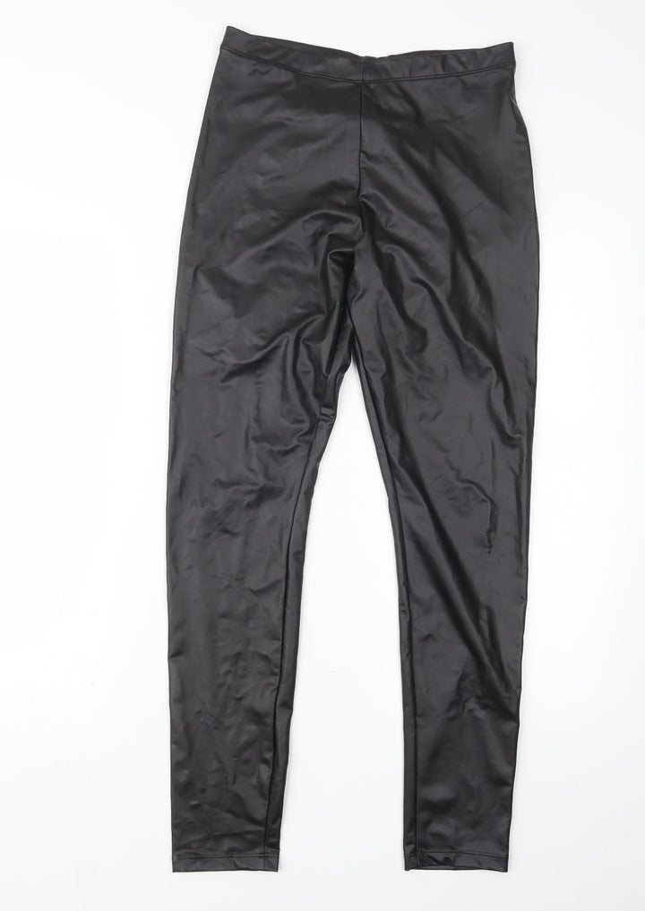 H&M Womens Black Trousers Size S L29.5 in