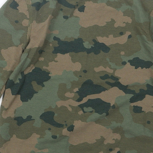 M&Co Boys Green Camouflage  Pullover Jumper Size 5-6 Years