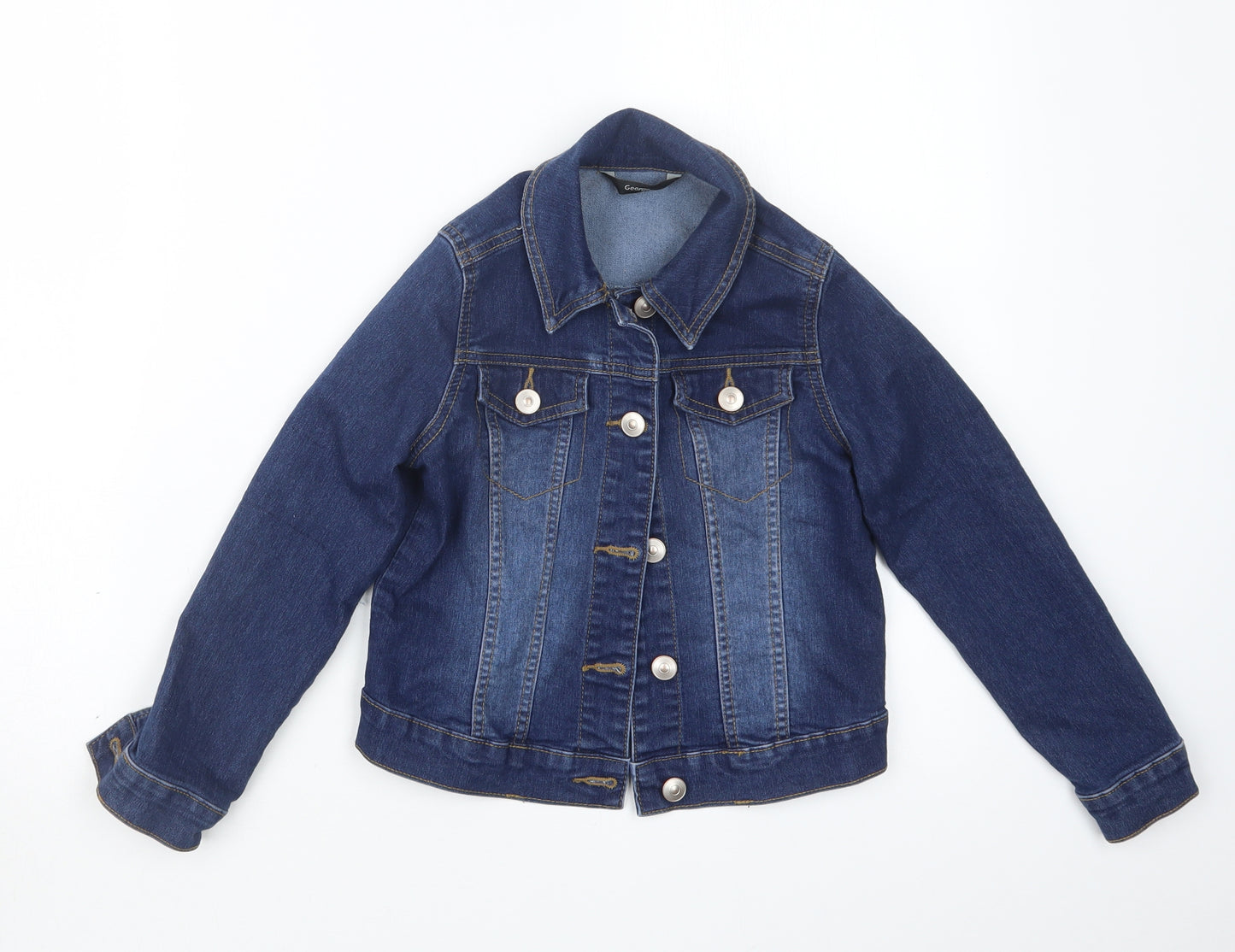 George Girls Blue  Denim Jacket  Size 7-8 Years