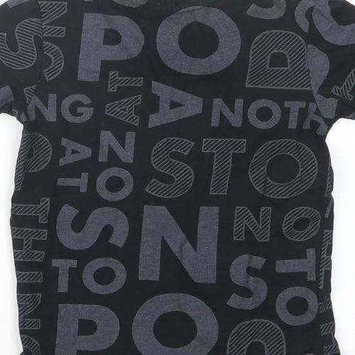 George Boys Black Geometric  Basic T-Shirt Size 4-5 Years