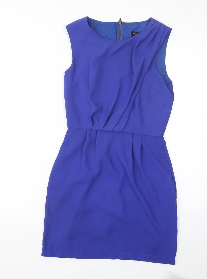 Topshop Womens Blue A-Line Size 8