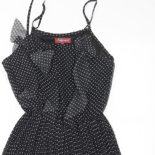 Uttam London Womens Black Polka Dot  Mini  Size S