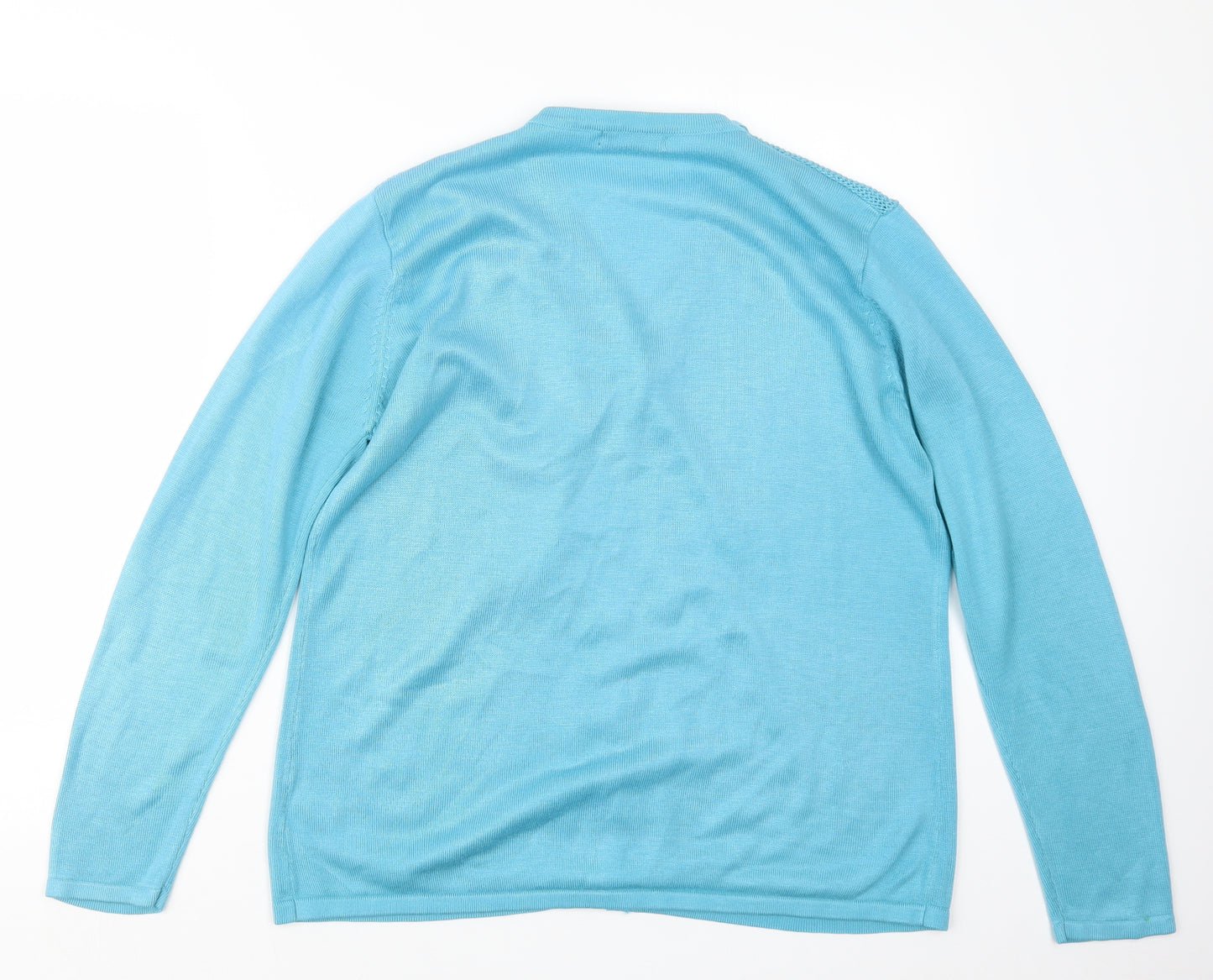 BM Womens Blue  Knit Cardigan Jumper Size M