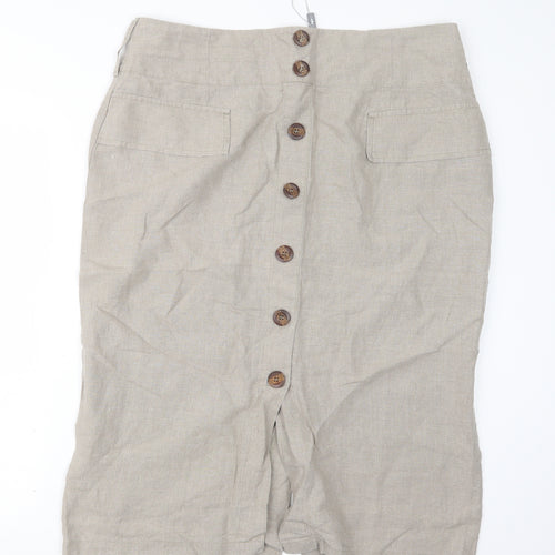 Per Una Womens Beige   Straight & Pencil Skirt Size 18