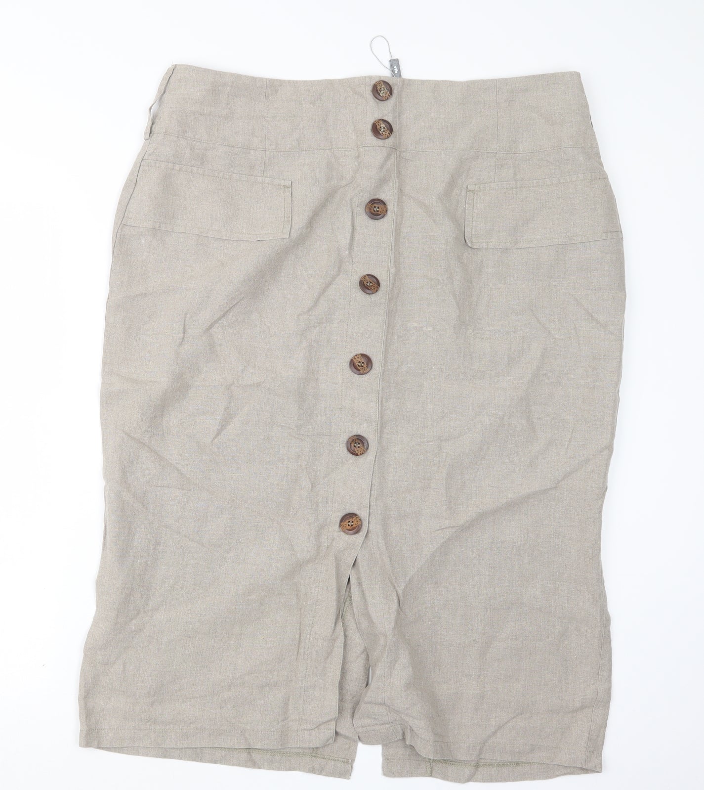 Per Una Womens Beige   Straight & Pencil Skirt Size 18