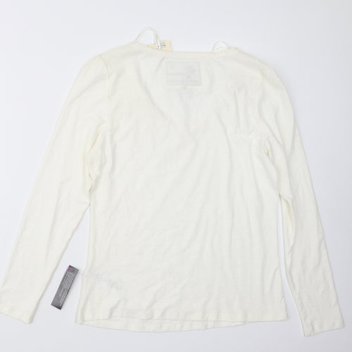 Rochas Womens Ivory   Basic T-Shirt Size 14