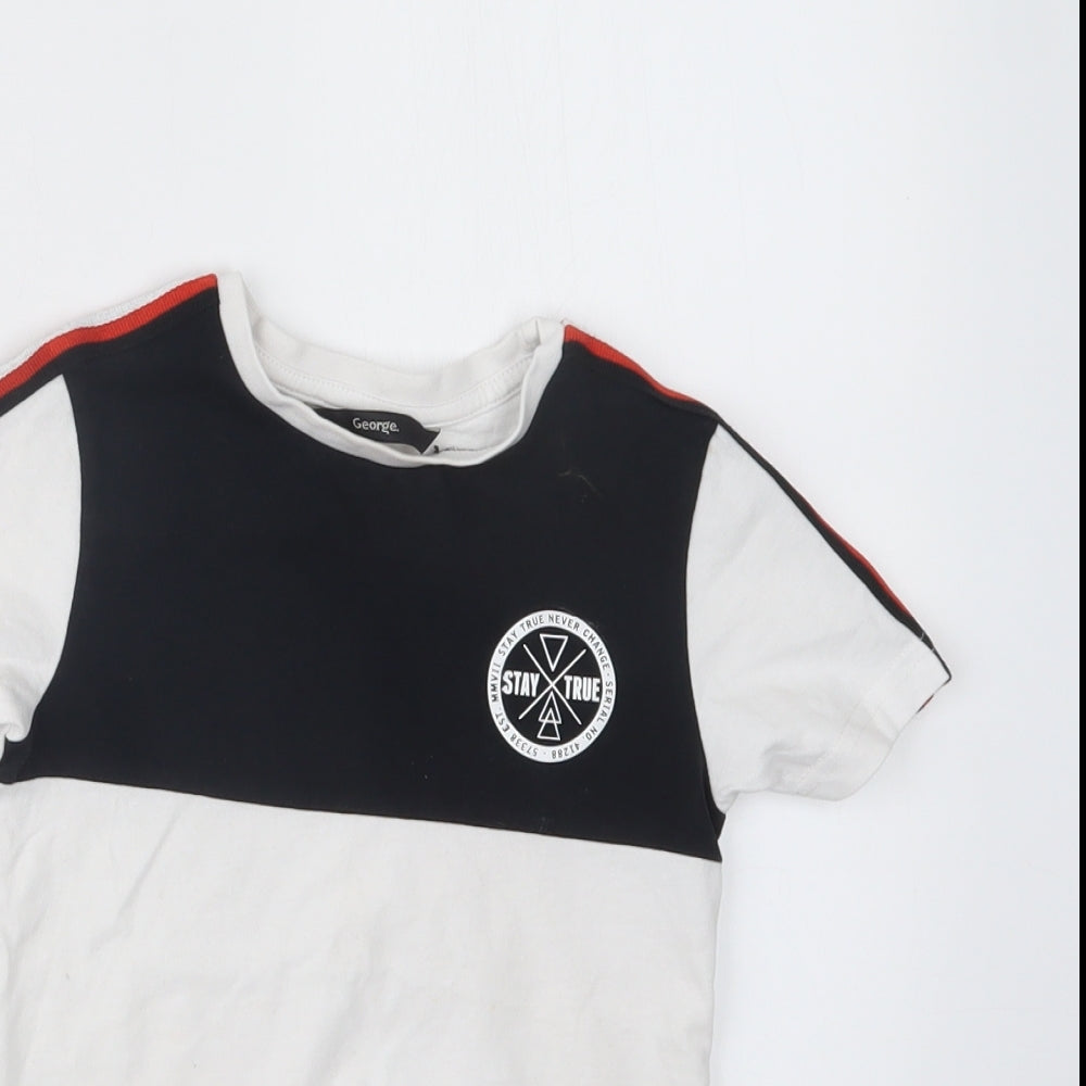 George Boys White   Basic T-Shirt Size 4-5 Years
