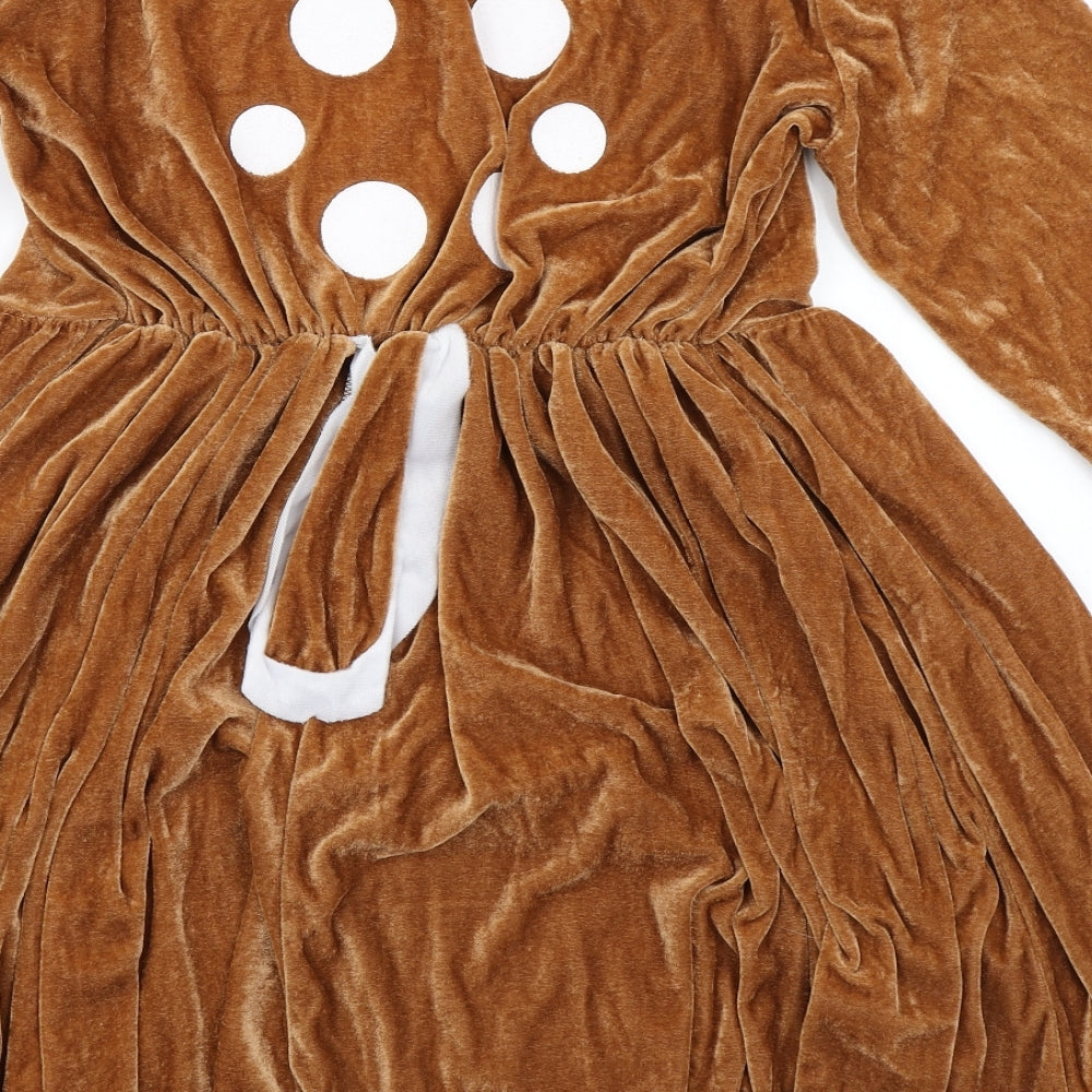 Fun Shack Womens Brown   Skater Dress  Size XL  - Deer Fancy Dress