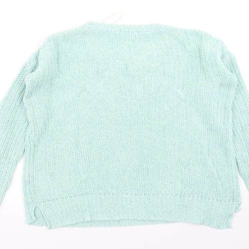 Krisp Womens Green  Knit Pullover Jumper Size 10