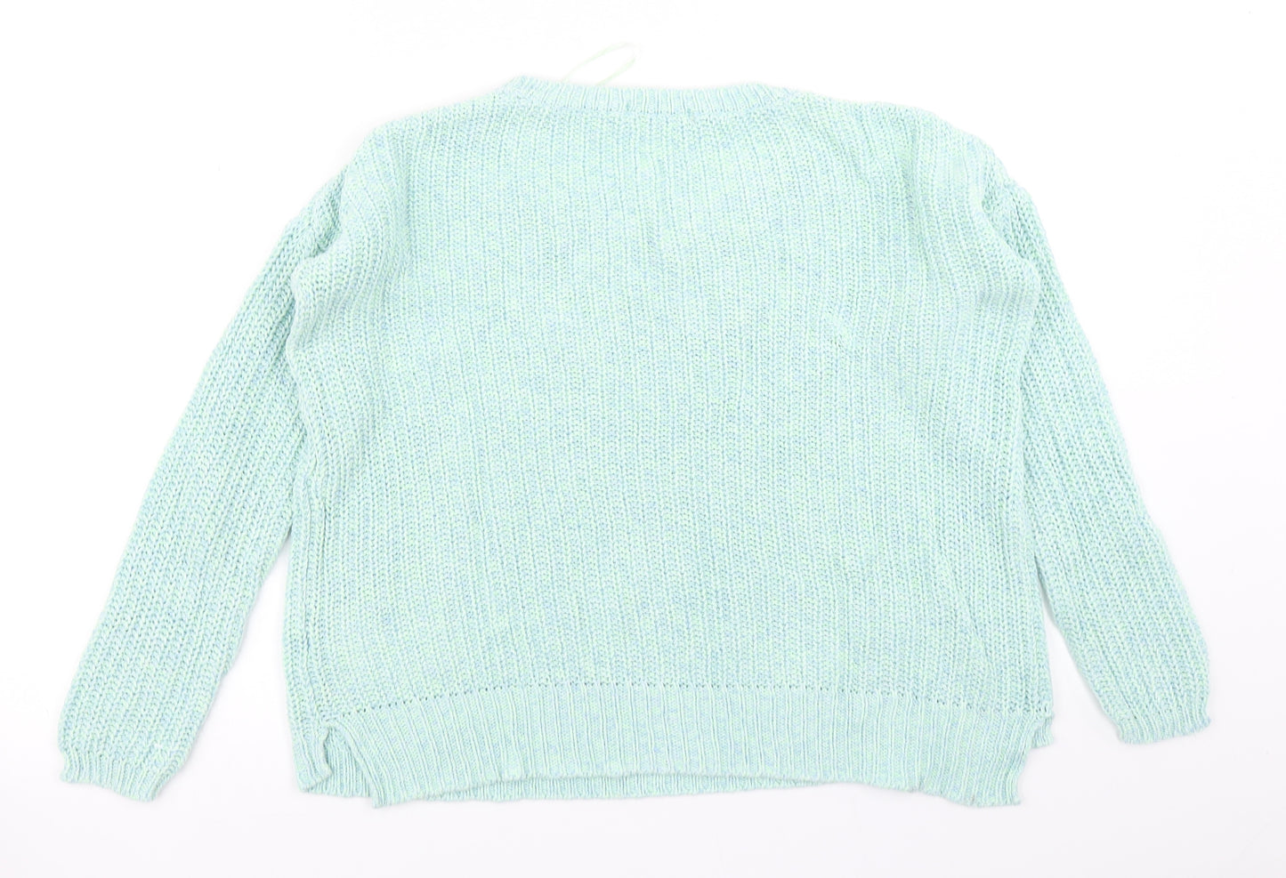 Krisp Womens Green  Knit Pullover Jumper Size 10