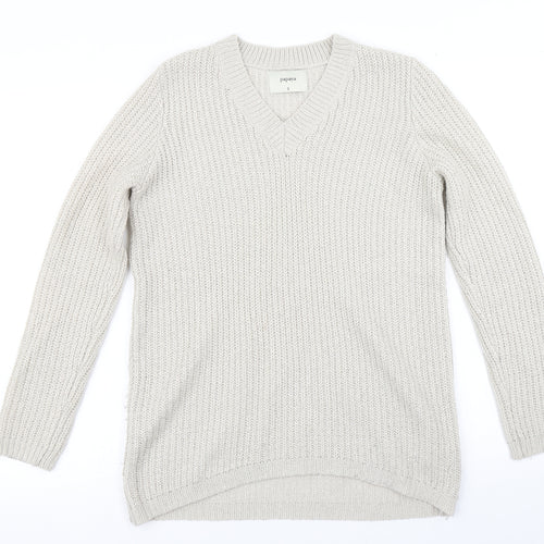 Papaya Womens Gold  Knit Pullover Jumper Size S