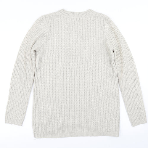 Papaya Womens Gold  Knit Pullover Jumper Size S
