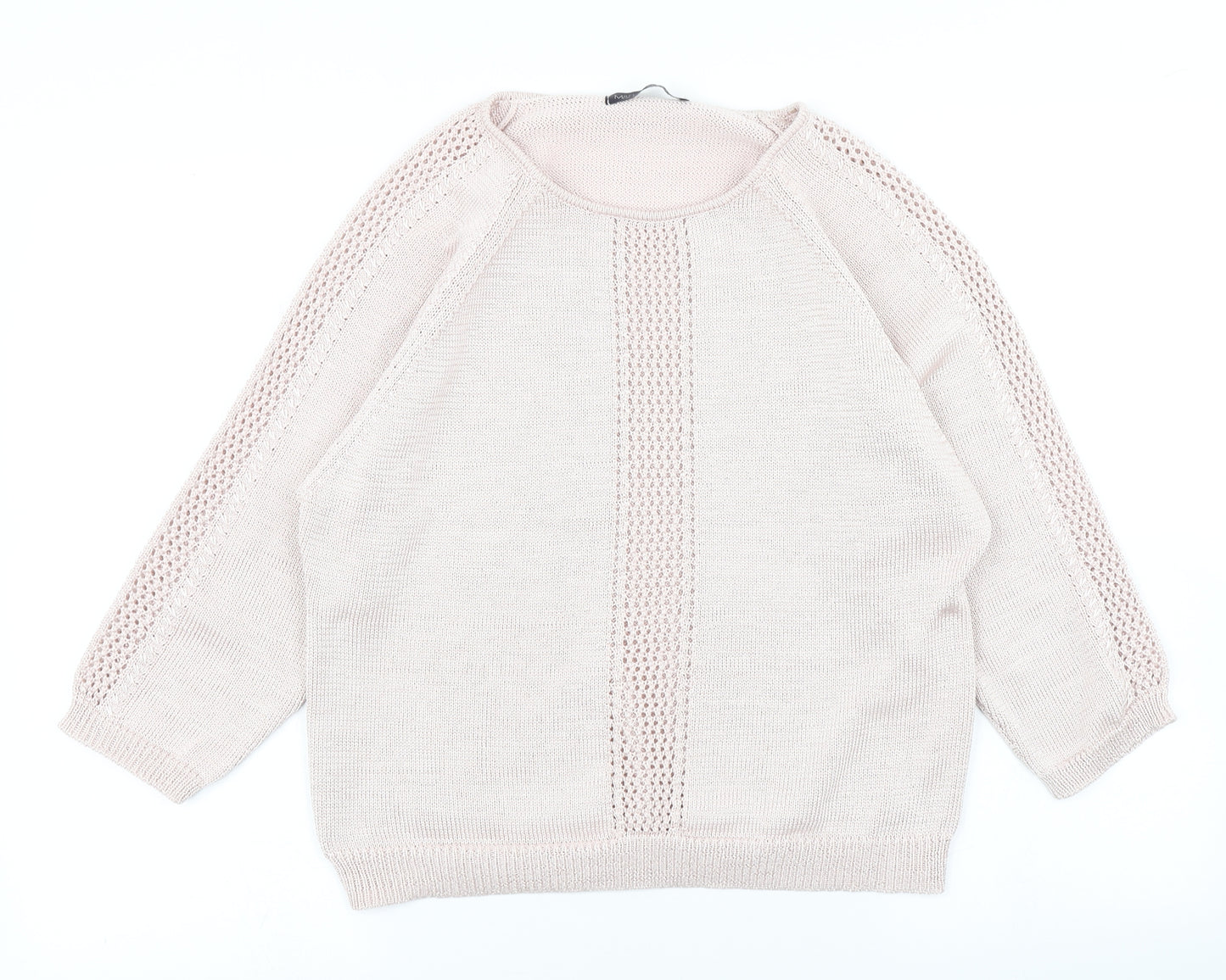 M&S Womens Pink  Knit Pullover Jumper Size 12