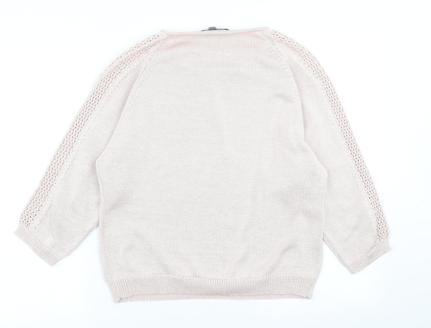 M&S Womens Pink  Knit Pullover Jumper Size 12
