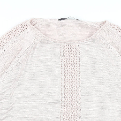 M&S Womens Pink  Knit Pullover Jumper Size 12