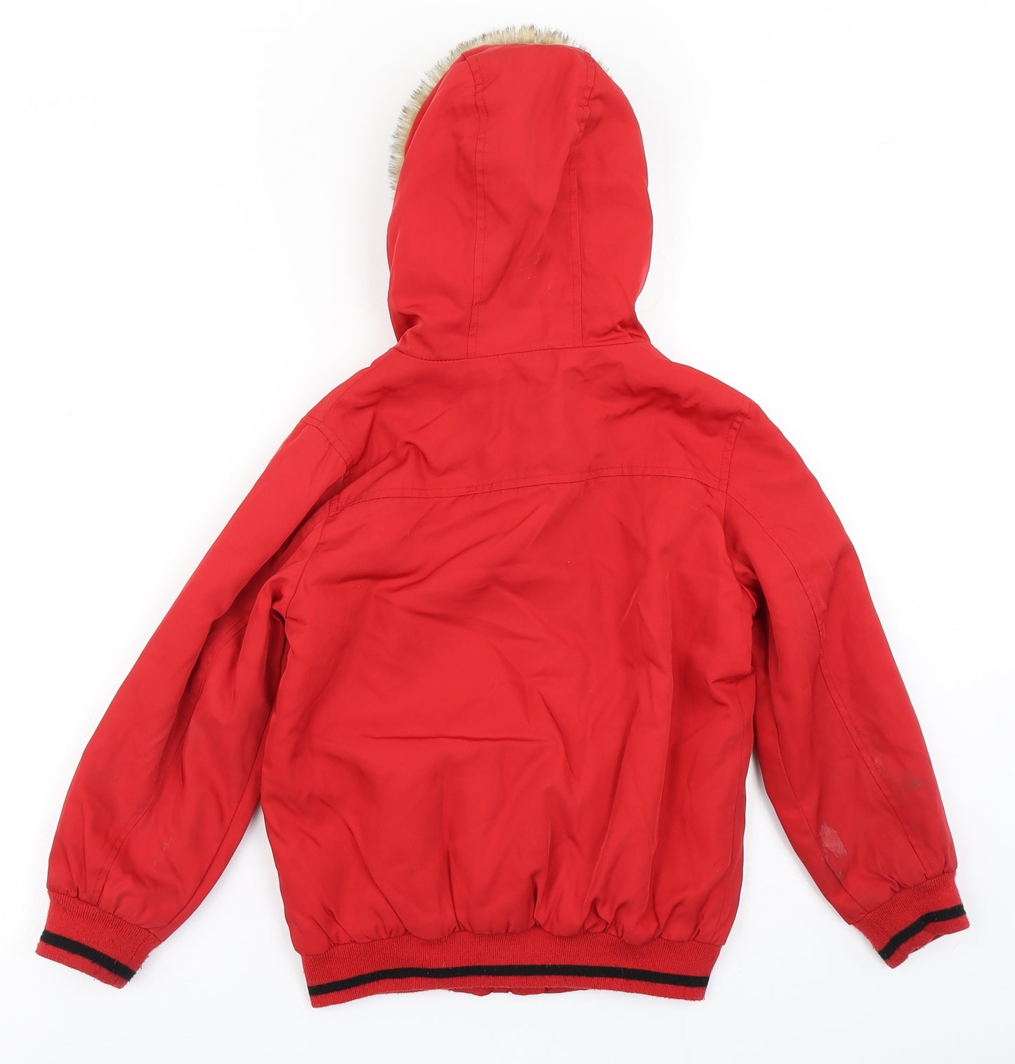 George Boys Red   Parka Coat Size 6-7 Years