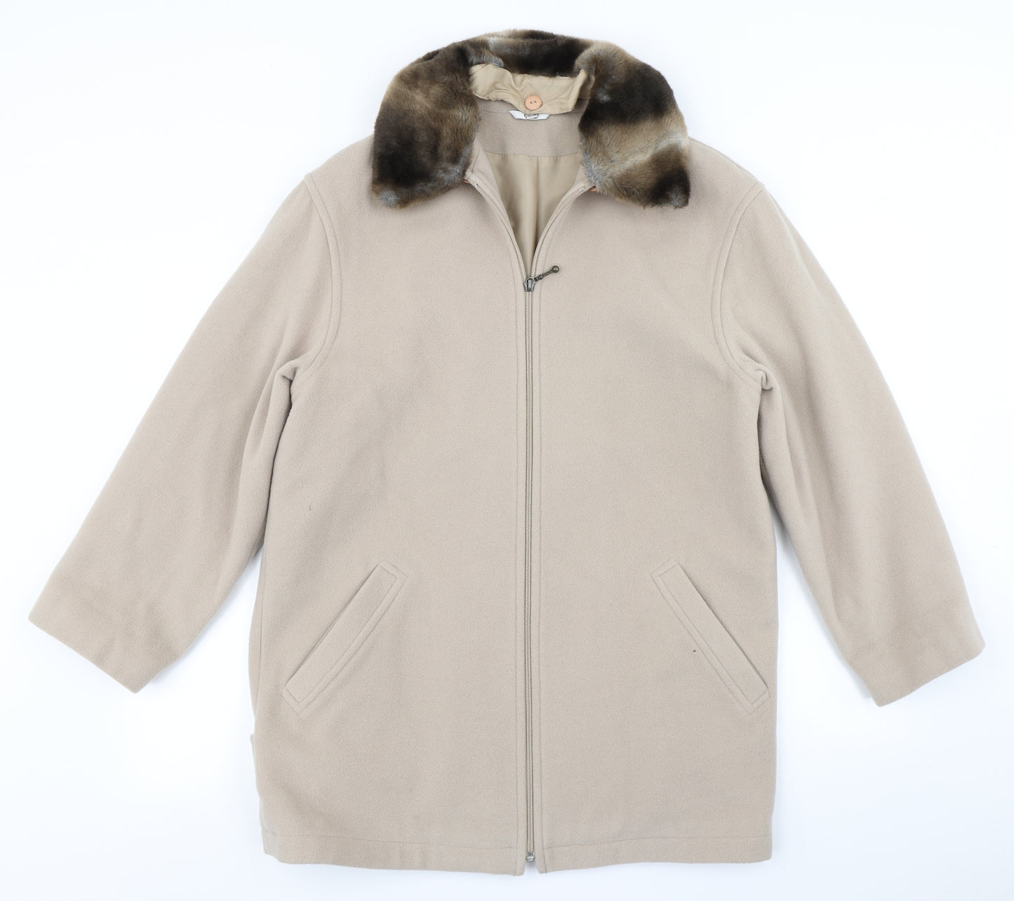 Klass Collection Womens Brown   Overcoat Coat Size 12