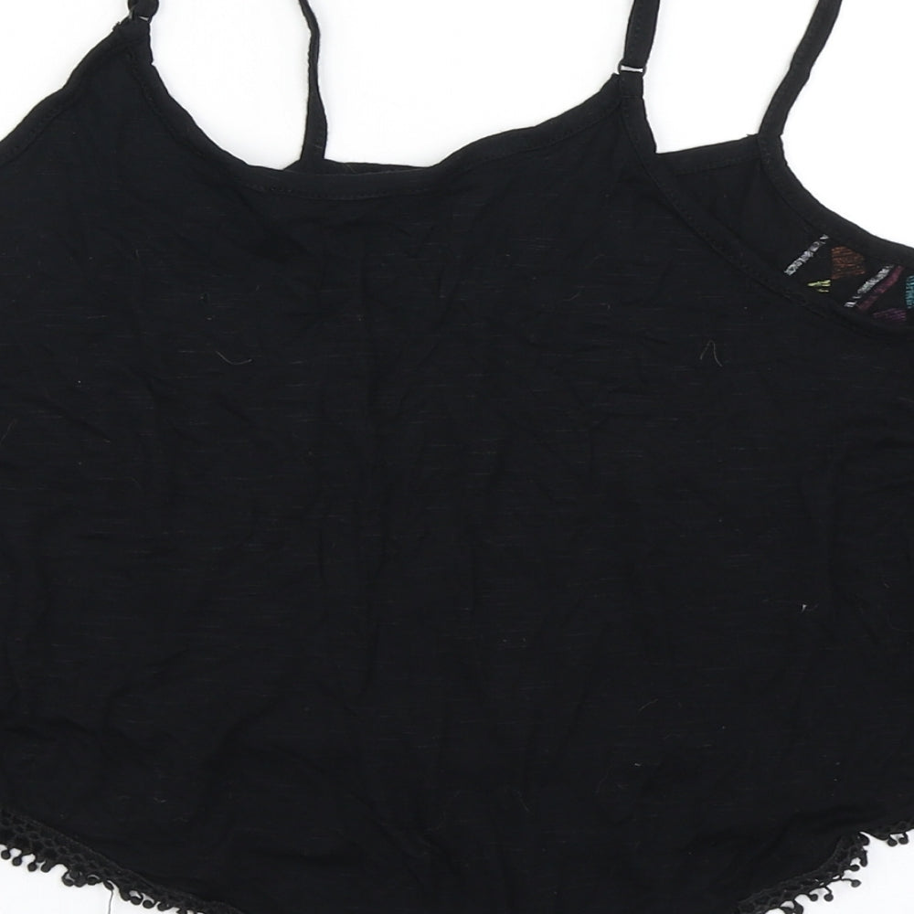 Select Womens Black   Cropped Tank Size 12