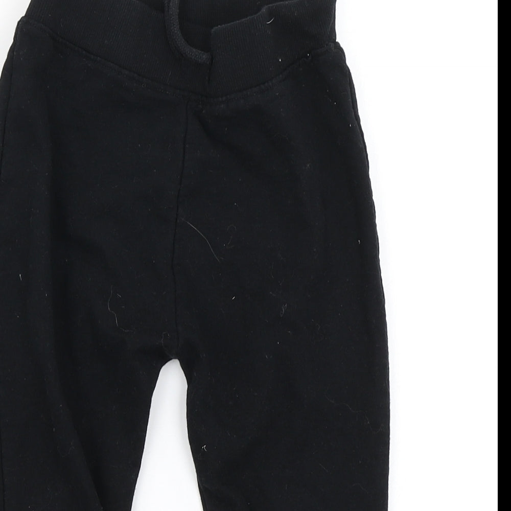 Jeff & Co Boys Black   Jogger Trousers Size 3-4 Years