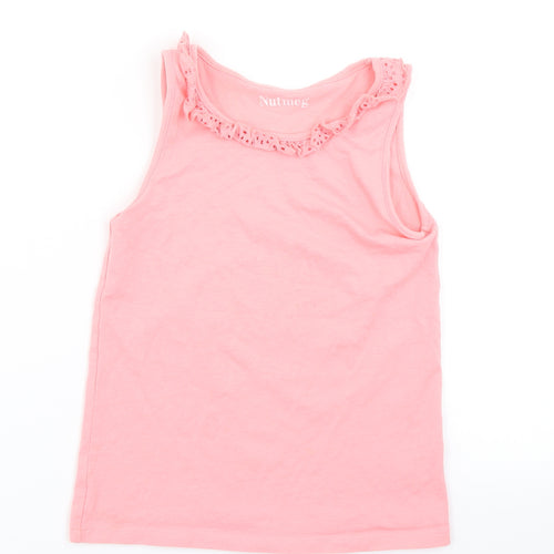 Nutmeg Girls Pink   Basic Tank Size 7-8 Years