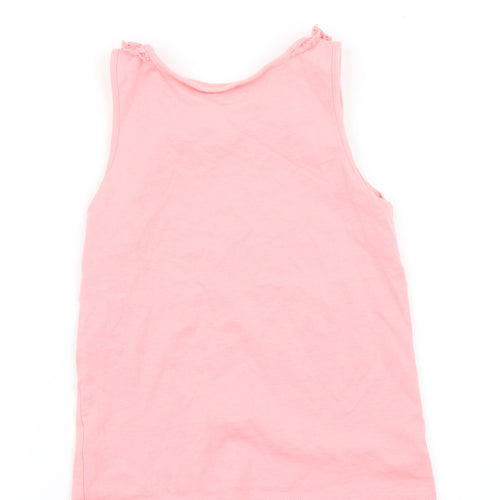 Nutmeg Girls Pink   Basic Tank Size 7-8 Years