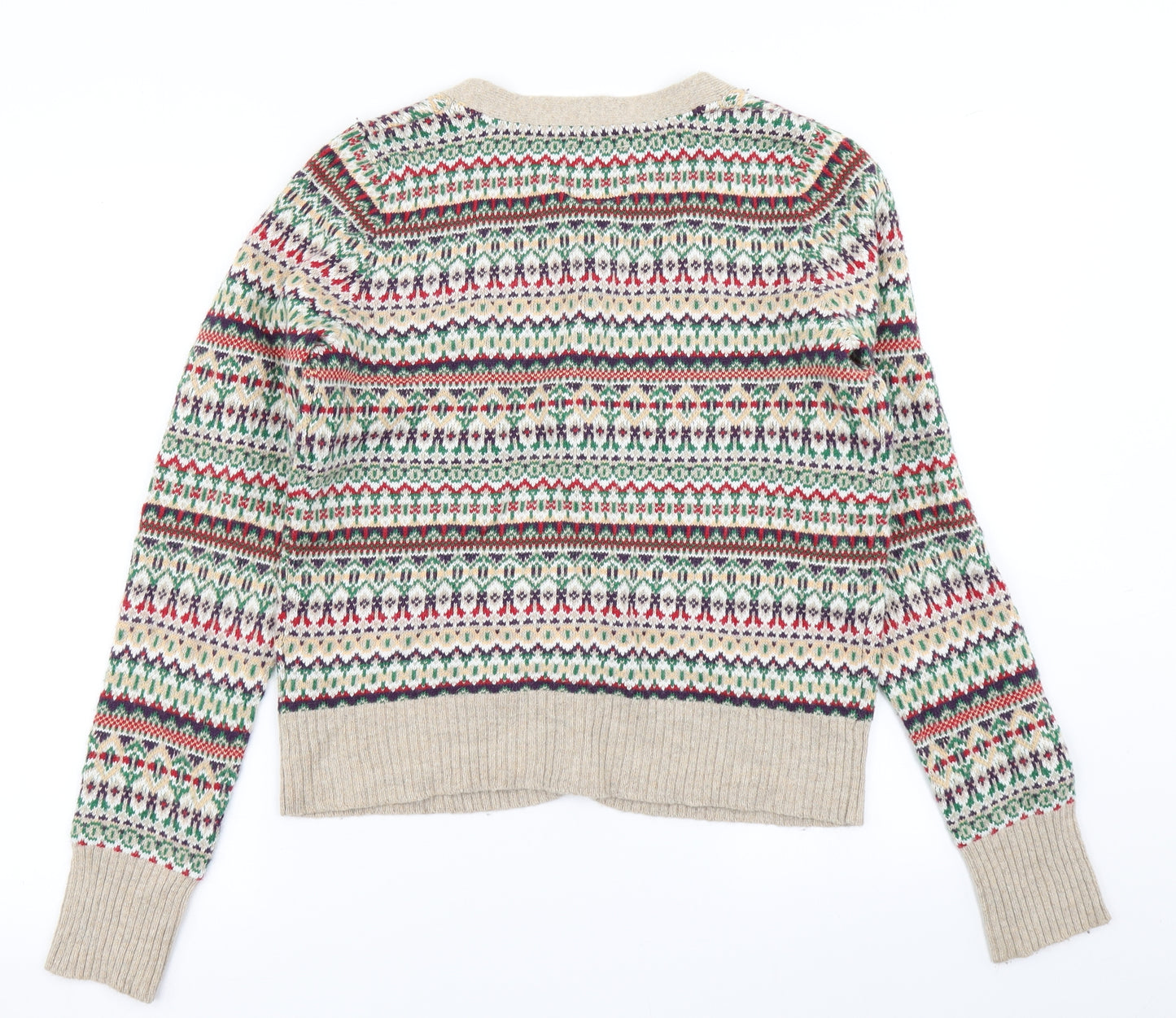 H&M Womens Brown Striped Knit Vest Jumper Size L