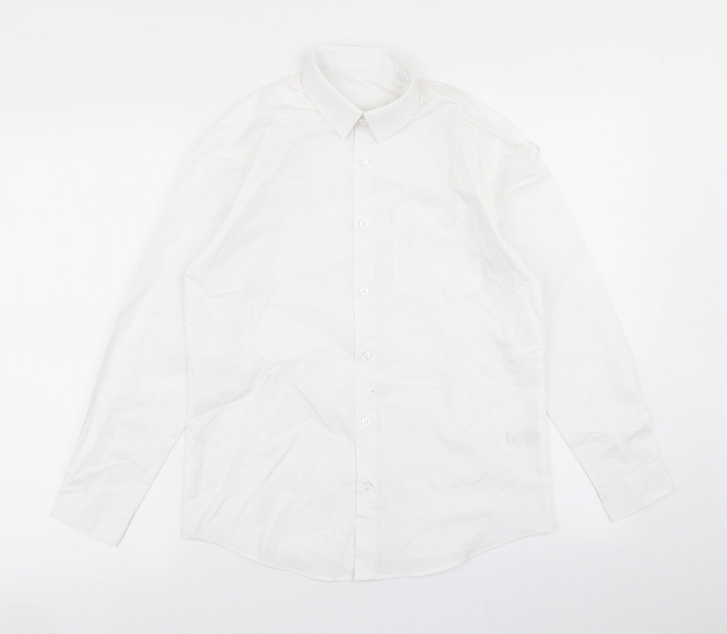 George Boys White   Basic Button-Up Size 11-12 Years