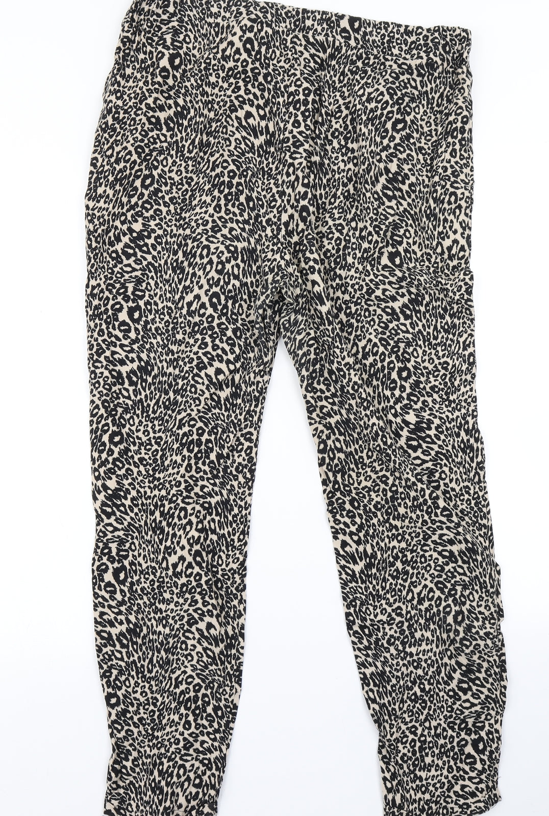 F&F Womens Brown Animal Print  Dress Pants Trousers Size 12 L24 in